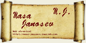 Maša Janošev vizit kartica